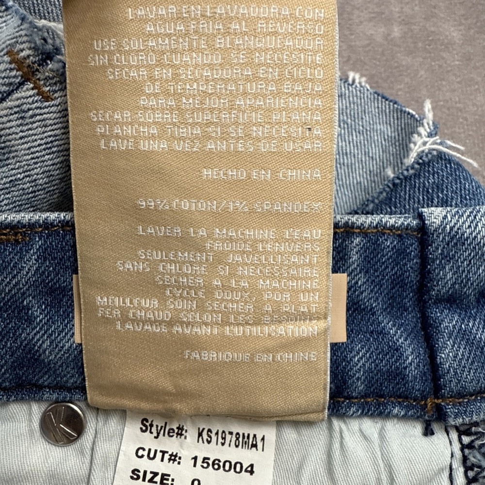 Kut  NWT Women's Sz 0 Shorts High Rise‎ Jane Cut Off Two Tone Denim Summer Beach - Picture 10 of 16